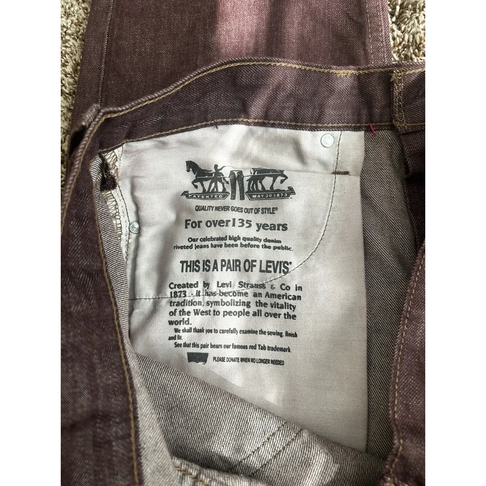 Levi's 562 Loose Taper Jeans Brown 36x32 Baggy Streetwear Y2K Denim Button‎ Fly